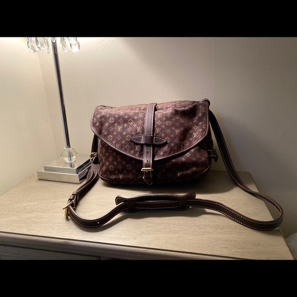 SOLD• LOUIS VUITTON SAUMUR 30 MINI LIN DE - Picture 2 of 8